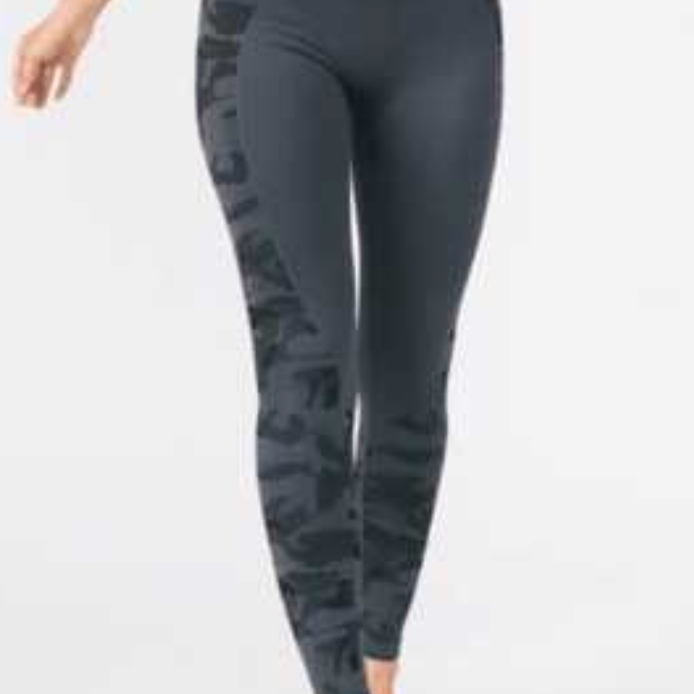 ZYIA Charcoal and Black Patterned Leggings